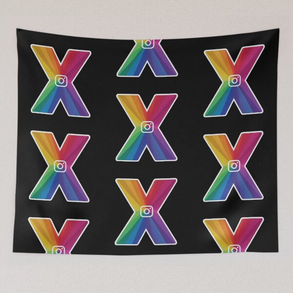 Item preview, İnstagram X Letter Rainbow LGBT Alphabet Symbol Logo Series  designed and sold by Psycho-Crazy.