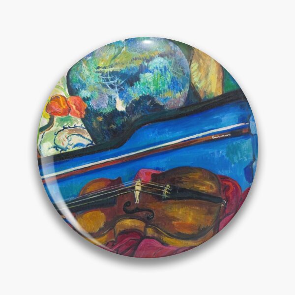 Item preview, The blue violin case | musical still life oil painting portrait print | by Suzanne Valadon designed and sold by Jéanpaul  Ferro.