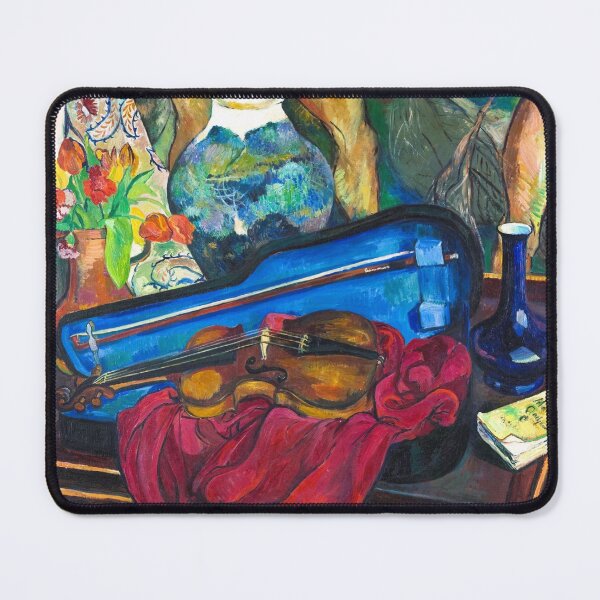 Item preview, The blue violin case | musical still life oil painting portrait print | by Suzanne Valadon designed and sold by Jéanpaul  Ferro.