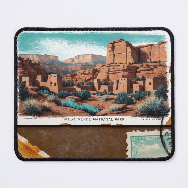 Item preview, Mesa Verde National Park Postcard Vintage Retro Travel designed and sold by TravelPostcardGems.