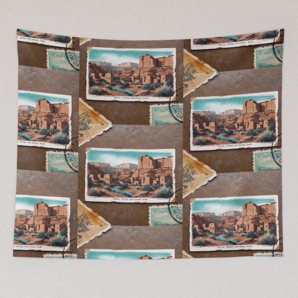 Item preview, Mesa Verde National Park Postcard Vintage Retro Travel designed and sold by TravelPostcardGems.