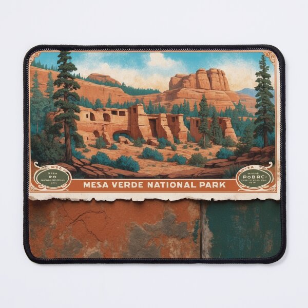 Item preview, Mesa Verde National Park Postcard Vintage Retro Travel designed and sold by TravelPostcardGems.