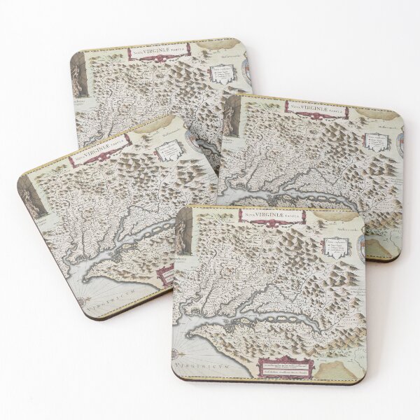 Item preview, Virginia State Map from 1631 "NOVA VIRGINIÆ tabVLA " designed and sold by Jeditwins.