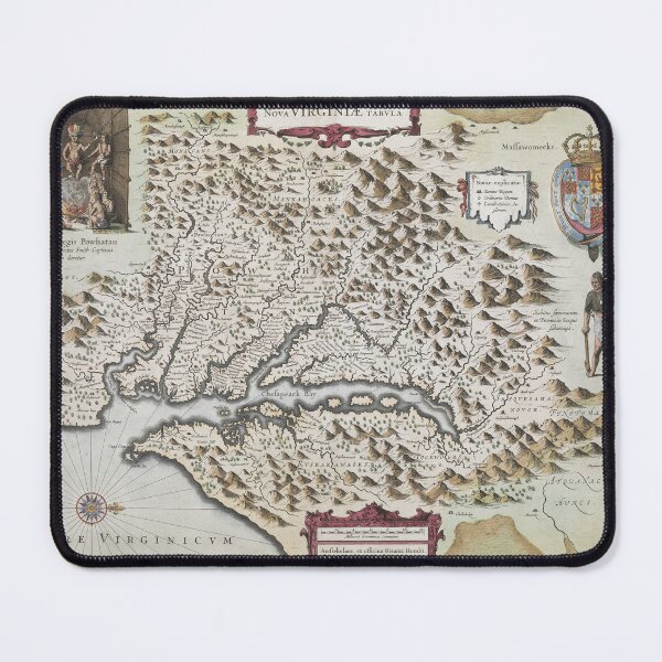 Item preview, Virginia State Map from 1631 "NOVA VIRGINIÆ tabVLA " designed and sold by Jeditwins.