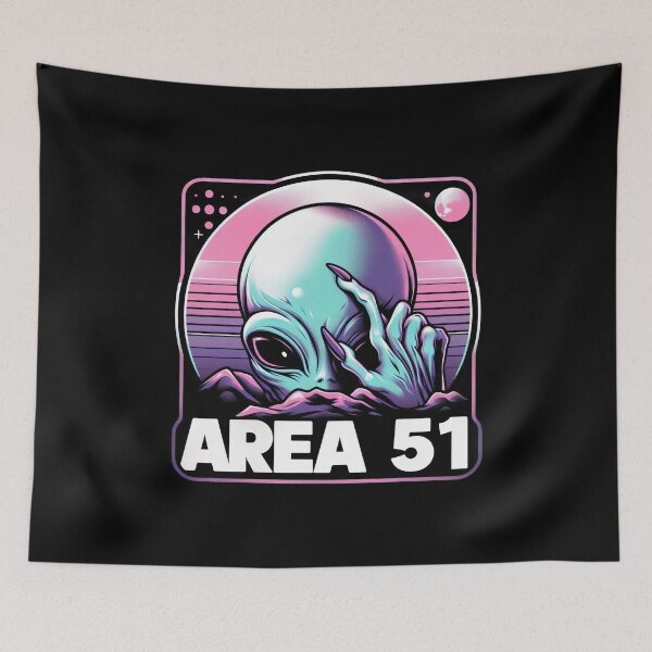 Item preview, Alien head Ufo - Area 51 designed and sold by Emegan Print Art.