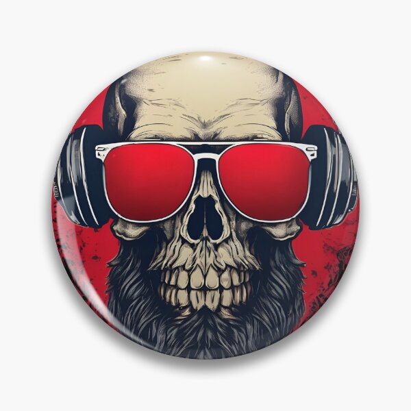 Item preview, Red Glasses Headphone Skull designed and sold by My Workshop.