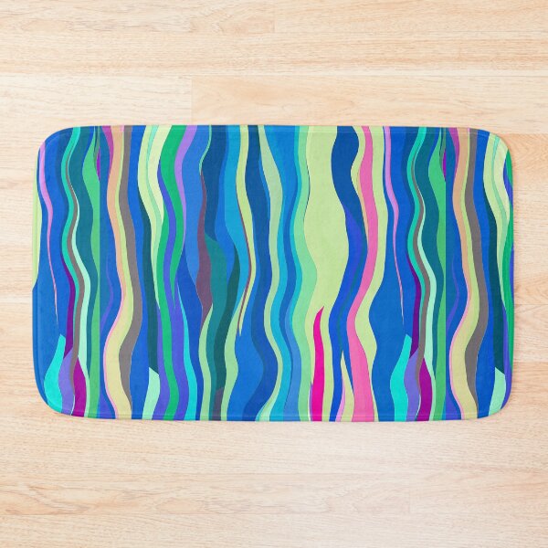 Item preview, Cute Colourful Sea waves with Dominant Blue designed and sold by Pattern Hub.