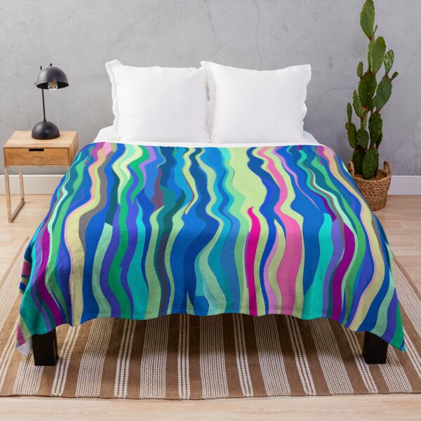 Item preview, Cute Colourful Sea waves with Dominant Blue designed and sold by Pattern Hub.