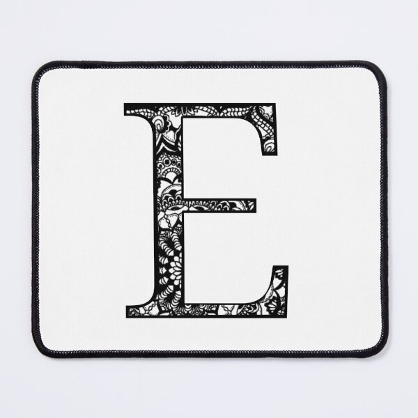 Item preview, E initial gothic black lace sticker designed and sold by AmyJStickers.