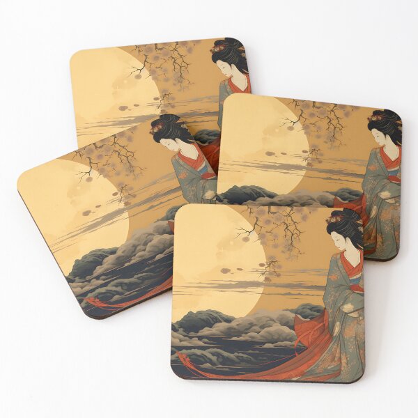 Item preview, Ukiyo-e - Moonlit Geisha designed and sold by KootenayDesigns.