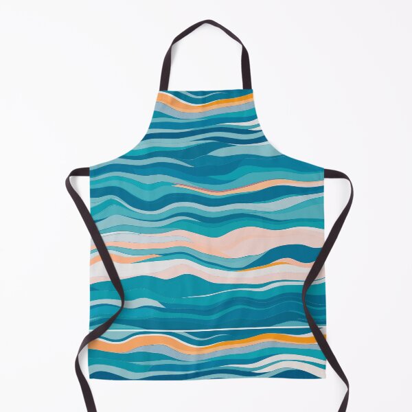 Item preview, Pretty Colourful Horizontal Sea Waves with Dominant Blue designed and sold by Pattern Hub.
