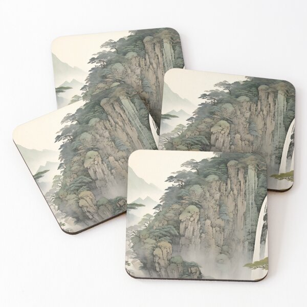 Item preview, Ukiyo-e - Nachi Falls designed and sold by KootenayDesigns.