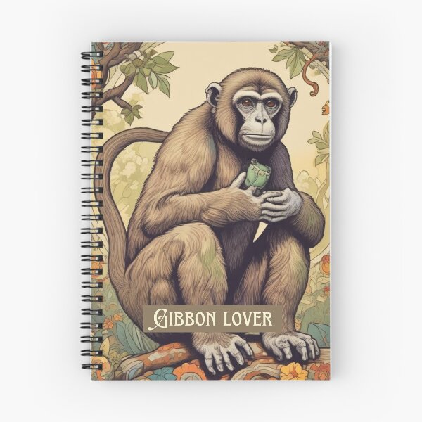 Aperçu de l'œuvre Amoureux des gibbons créée et vendue par GasconyPassion.