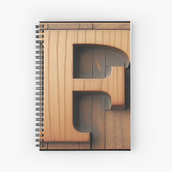 WOOD TYPE LETTER F Spiral Notebook