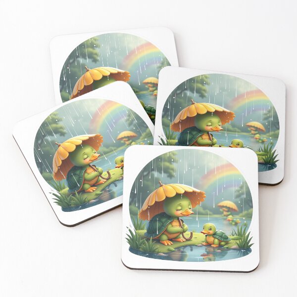 Item preview,  Turtle Ducks - Raindrop Reverie  designed and sold by BROWNEESHOUSE.