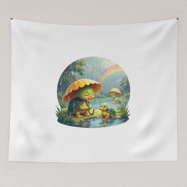 Item preview,  Turtle Ducks - Raindrop Reverie  designed and sold by BROWNEESHOUSE.