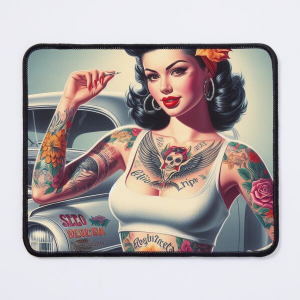 Item preview, Vintage Hot Tattoo Girl designed and sold by PulpVintage.