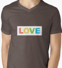trendy romantic love inscription. valentine's day colourful lettering Men's V-Neck T-Shirt