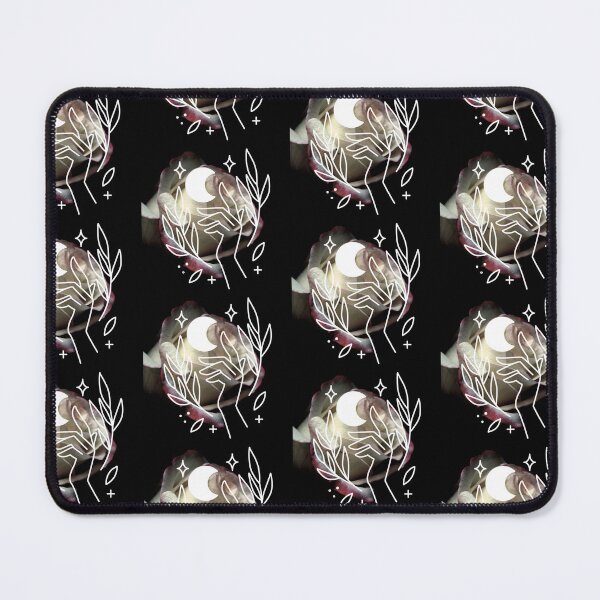 Item preview, Flower Rose Crescent Moon Hand Dark Botanical designed and sold by WildWoodlandWitch.