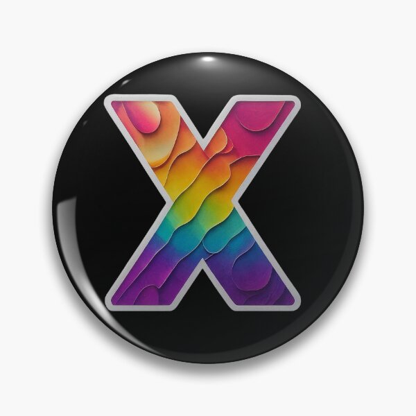 Item preview, X Letter Rainbow LGBT Alphabet Symbol Logo Series  designed and sold by Psycho-Crazy.