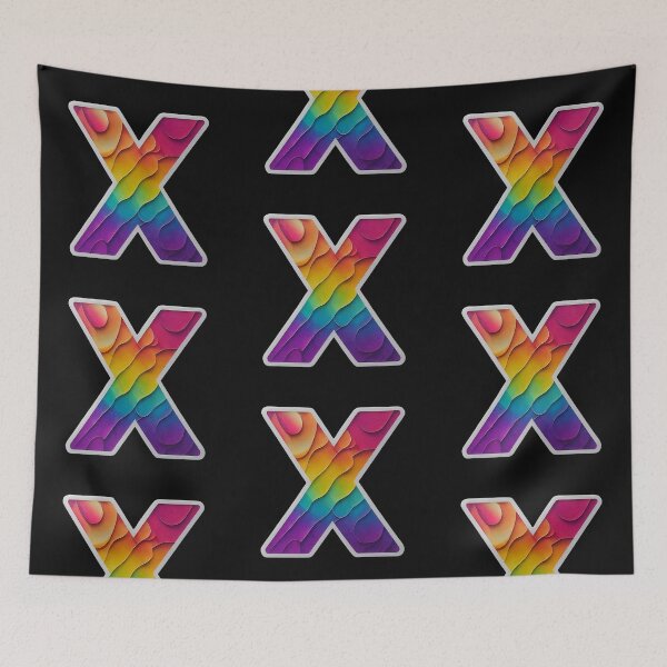 Item preview, X Letter Rainbow LGBT Alphabet Symbol Logo Series  designed and sold by Psycho-Crazy.