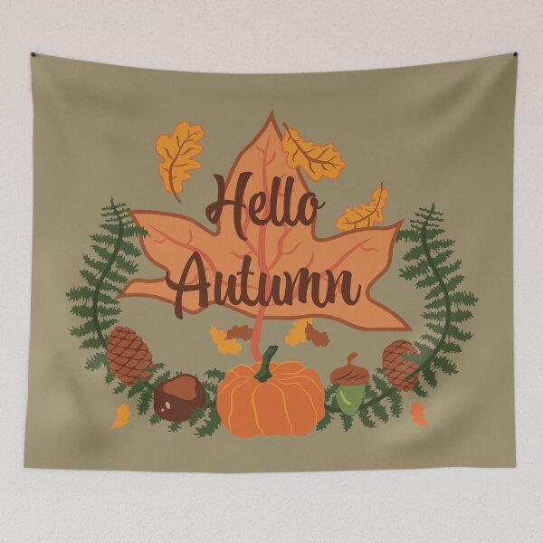 Item preview, Hello Autumn - Olive Ash designed and sold by Daniel Bevis Design.