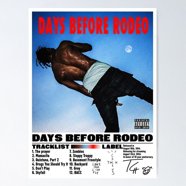 CACTUS JACK / DAYS BEFORE RODEO POSTER - GANGSTA MARKET