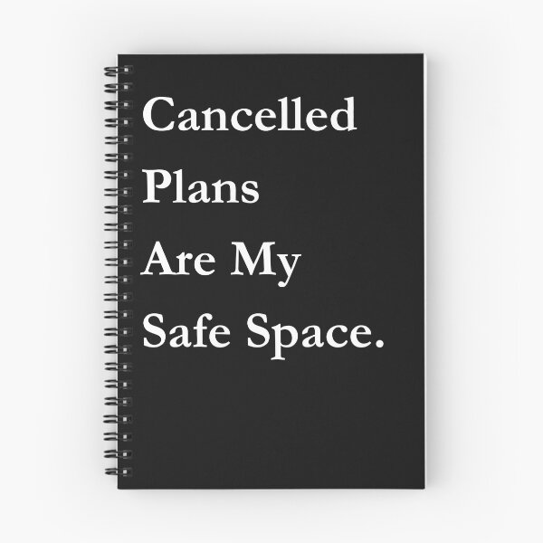 Item preview, Cancelled Plans Are My Safe Space Classic Demure Black Tee designed and sold by GeekySexyCool.