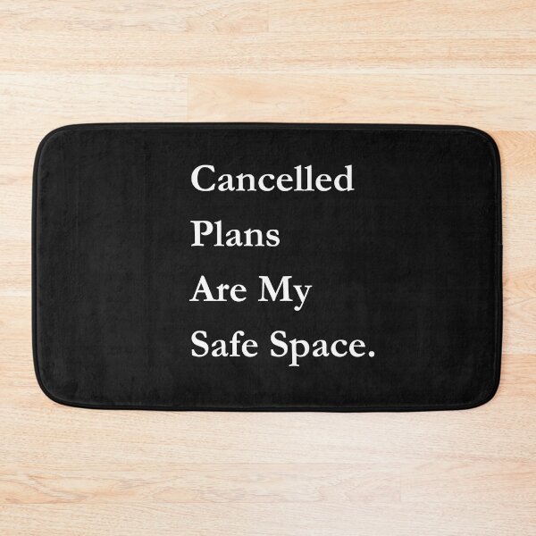 Item preview, Cancelled Plans Are My Safe Space Classic Demure Black Tee designed and sold by GeekySexyCool.