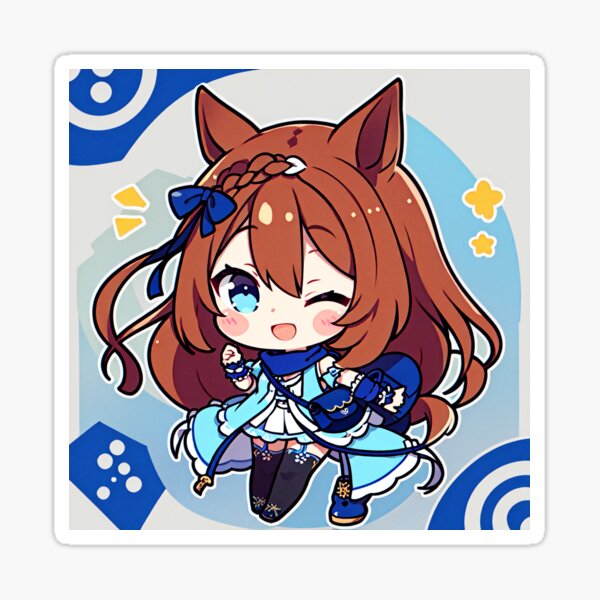 Item preview, Uma Musume Super Creek Pegatina designed and sold by Japantasy.