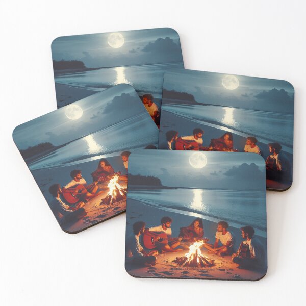 Item preview, Night, beach and guitars designed and sold by DimitraMimika.