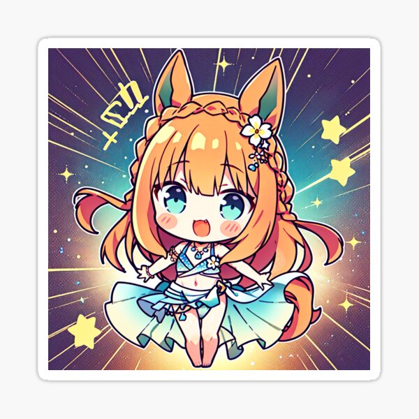 Item preview, Pegatina de Uma Musume Silence Suzuka designed and sold by Japantasy.