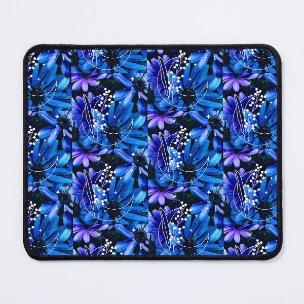 Item preview, Witch Crescent Moon Blue Daisy Dark Botanical  designed and sold by WildWoodlandWitch.