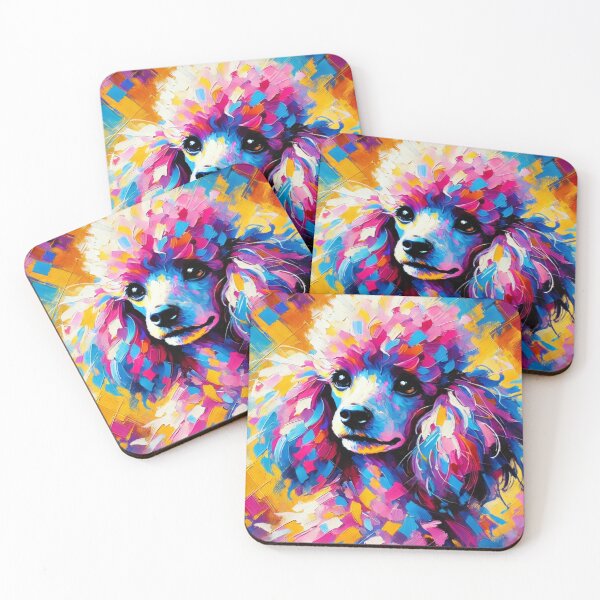 Item preview, Poodle in Vibrant Hues: A Colorful Portrait designed and sold by yuxin2009.