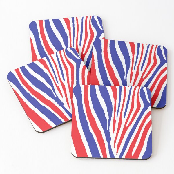 Item preview, Zebra Tiger Pattern Red White Blue designed and sold by MarkEdz.