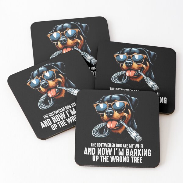 Item preview, The Rottweiler Dog Ate My Wi-Fi And Now I’m Barking Up the Wrong Tree designed and sold by raedattia.
