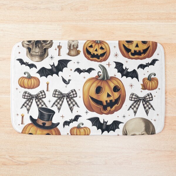 Item preview, Spooky Bats and Jack-o'-Lanterns designed and sold by RebeccaRe.