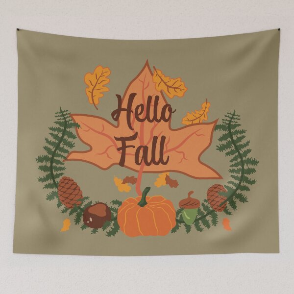 Item preview, Hello Fall - Olive Ash designed and sold by Daniel Bevis Design.