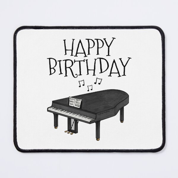 Artikelvorschau, Flügelspieler, alles Gute zum Geburtstag, Pianist, Musiklehrer, Musiker entworfen und verkauft von doodlerob.