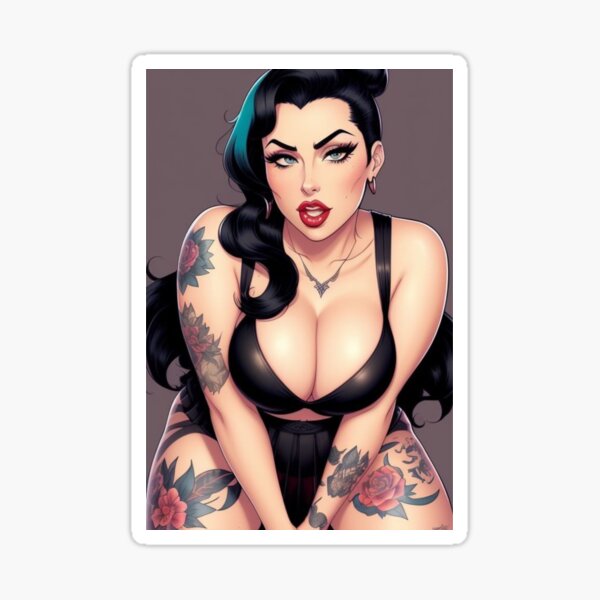 Item preview, Hot Inked Rockabilly Pinup Girl designed and sold by VDDDesign.