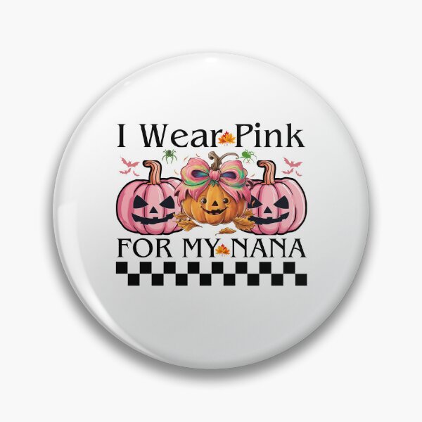 Item preview, I Wear Pink For My NANA Retro Pumpkin Pinkish Coquette Bow Halloween Light Design designed and sold by Raise2Shine.