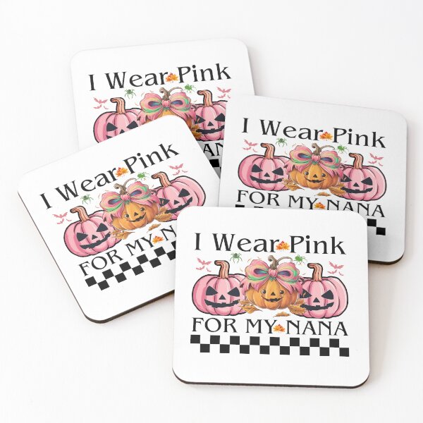 Item preview, I Wear Pink For My NANA Retro Pumpkin Pinkish Coquette Bow Halloween Light Design designed and sold by Raise2Shine.
