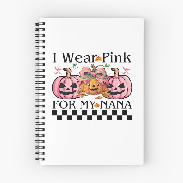 Item preview, I Wear Pink For My NANA Retro Pumpkin Pinkish Coquette Bow Halloween Light Design designed and sold by Raise2Shine.