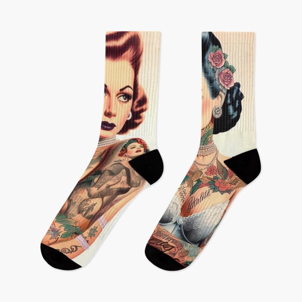 Item preview, Retro Inked Girls designed and sold by PulpVintage.