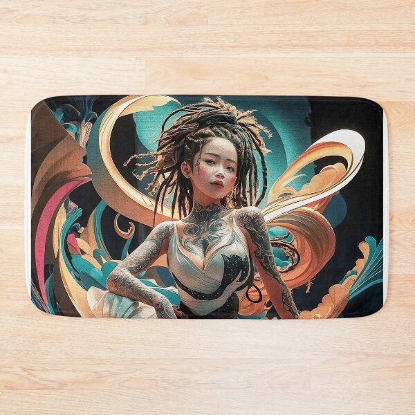 Item preview, Mystical Asian Girl crackled Fantasy Illustration designed and sold by paulo silveira.