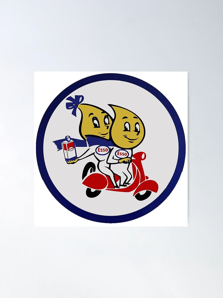 Vintage Esso scooter oil drips characters