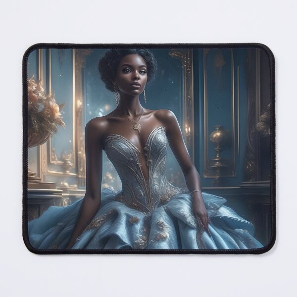 Item preview, Soft Blue Satin Couture AI Gown designed and sold by Fantasy-Fashion.