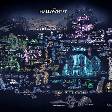 Artwork thumbnail, 8K Hollow Knight Map by Greedish