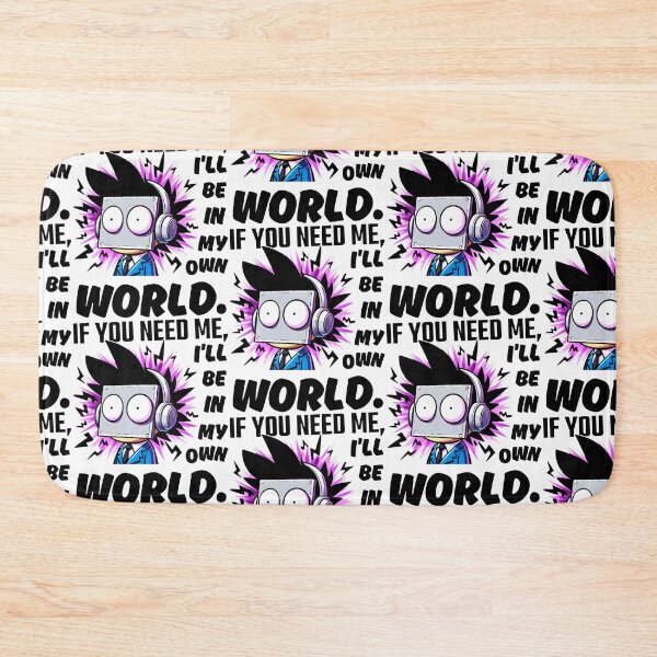 Item preview, IF YOU NEED ME, I'LL BE IN MY OWN WORLD: A Purple Haze of Solitude designed and sold by SplashTastic.