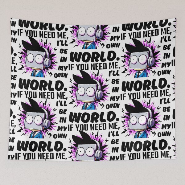 Item preview, IF YOU NEED ME, I'LL BE IN MY OWN WORLD: A Purple Haze of Solitude designed and sold by SplashTastic.